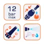 Pistolet de lavage à eau/à air en alliage léger, 12 bars, DEXTER