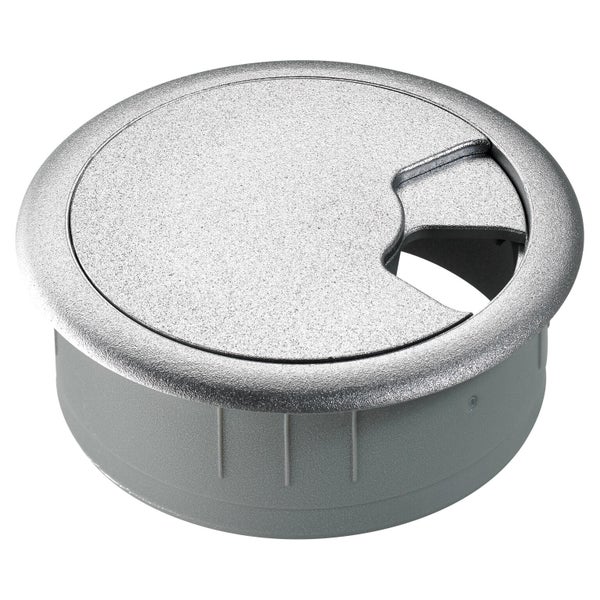 1 Passe-Fils Plastique Hettich Gris Métallisé