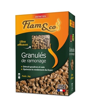 Granulés de ramonage, FLAM & CO, boîte de 3kg