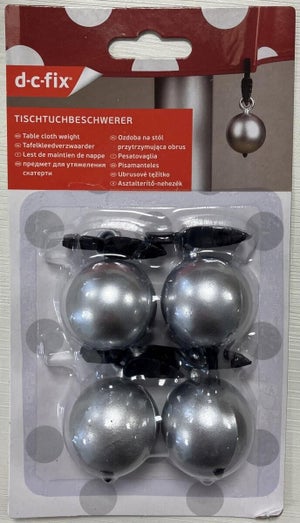 Lot de 4 lest de maintien boule plastique argent