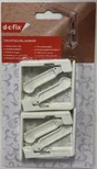 Lot de 4 pinces nappe plastique blanc simple