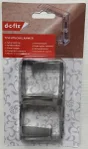 Lot de 4 pinces nappe plastique métal argent main