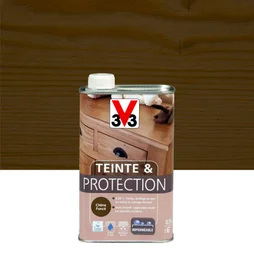 Teinte Et Protection V33, 0.5 L, Chêne Foncé Mat