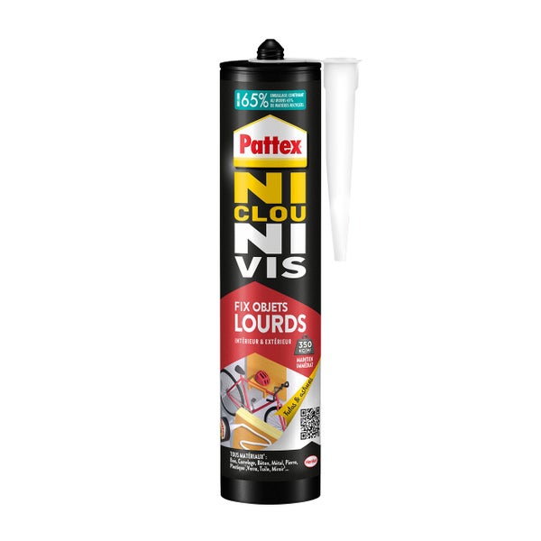 Colle fixation polymere int/ext pattex ni clou ni vis objet lourd 460g