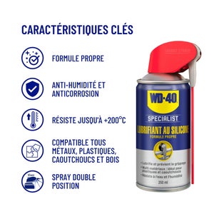 Silicone en aérosol, WD-40, 250 ml