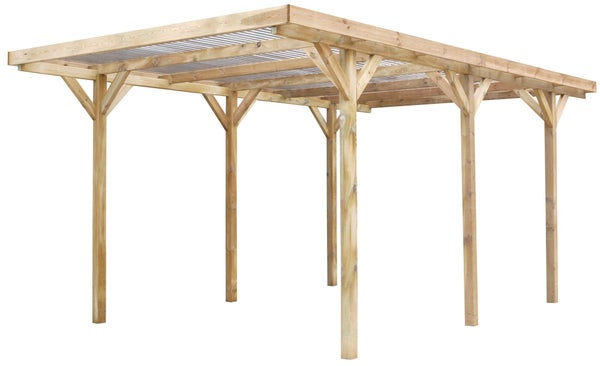 Carport bois Max 1 voiture, 13.49 M²