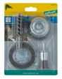 Lot De 4 Brosses Pour Perceuse Pour Multimatière Wolfcraft, Diam.25 Et 75 Mm
