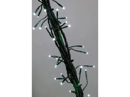 Guirlande lumineuse int/ext flicker 500 led blanc froid cable vert 35m