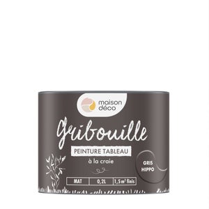 Peinture Tableau Craie Gribouille Maison Deco, Gris Hippo Mat 0.2