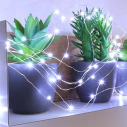 Guirlande électrique 7.5 m lumineuse de Noël Microled, 150 leds blanc froid