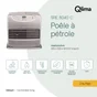 Poêle à pétrole à injection électronique SRE8040C, QLIMA, 4 kW
