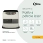 Poêle à pétrole à injection électronique SRE9046C-2, QLIMA, 4.65 kW