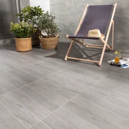 Carrelage Sol Extérieur Medio Effet Bois Anthracite Jungle L.45 X L.45 Cm