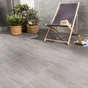 Carrelage Sol Extérieur Medio Effet Bois Anthracite Jungle L.45 X L.45 Cm