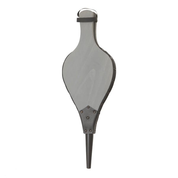 Soufflet bois et simili cuir gris foncé Natura SO1182C27, LE MARQUIER, gris