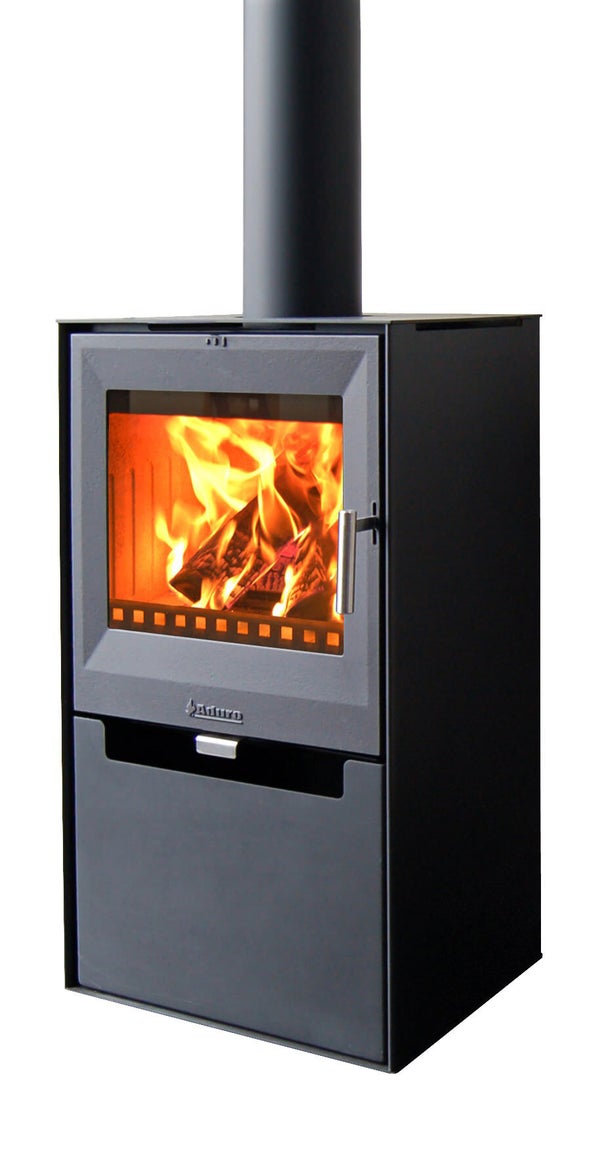 Poêle à bûche 14, ADURO, 6.5 kW noir