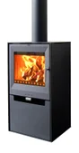 Poêle à bûche 14, ADURO, 6.5 kW noir