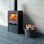 Poêle à bûche 14, ADURO, 6.5 kW noir