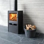 Poêle à bûche 14, ADURO, 6.5 kW noir