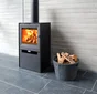 Poêle à bûche 14, ADURO, 6.5 kW noir