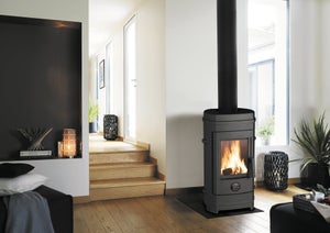 Poêle à bûche Remilly, INVICTA, 7 kW anthracite