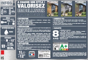 Lasure V33 Hp Les Contemporaines 8 Ans Chêne Cendré Satiné 1 L
