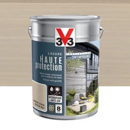 Lasure V33 Hp Les Contemporaines 8 Ans Chêne Cendré Satiné 5 L