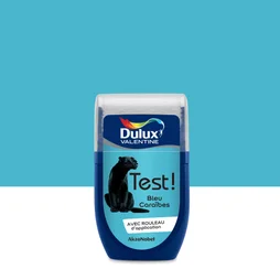 Testeur Peinture Bleu Caraibes Satin Dulux Valentine Crème De Couleur 0.03 L