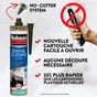 Mastic silicone cuisine/bain noir RUBSON cartouche 280 ml