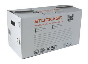 Caisse À Monter Utility Carton Renforcé , L.55 X P.30 X H.30 Cm