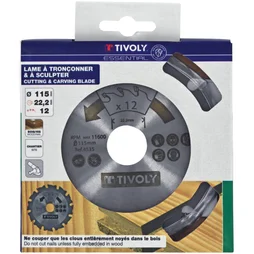 Disque À Tronçonner De Meuleuse Pour Bois Tivoly, Diam.115 X 15 X 22.2 Mm