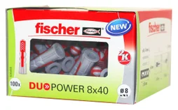 Lot de 100 chevilles 3 en 1 duopower, Ø8 x L.40 mm