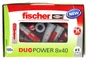Lot de 100 chevilles 3 en 1 duopower, Ø8 x L.40 mm