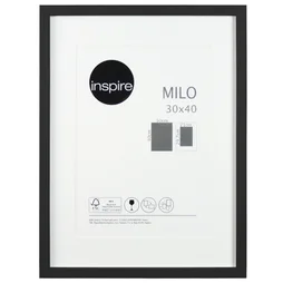Cadre Milo, 30 x 40 cm bois noir
