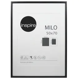 Cadre Milo, l.50 x H.70 cm, bois noir