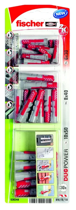 Cheville Duopower 6-8-10K Sous Blister 10