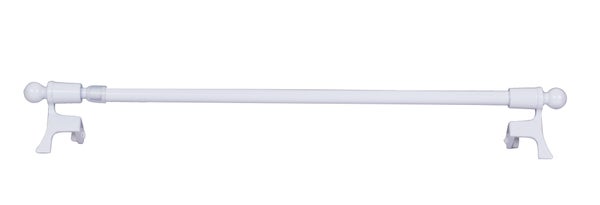 Kit tringle HELIX diam. 7/9 mm blanc brillant 80/140 cm métal
