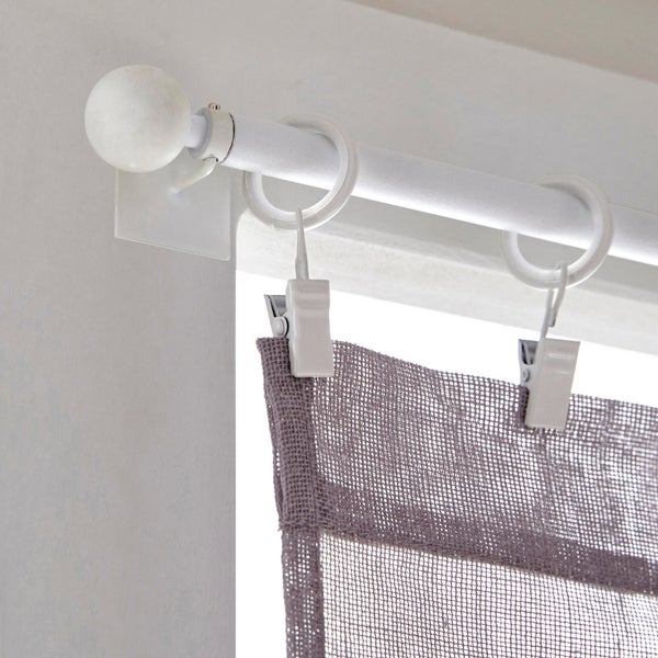 Barre De Vitrage Cosy Blanc Brossé, Diam. 8/10 Mm Entre 40 Et 70 Cm Inspire