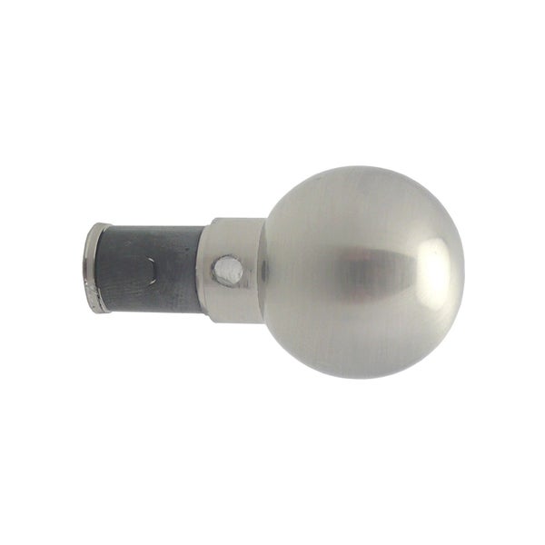 Lot De 2 Embouts Inspire, Chromé, Brossé Pour Barre De Vitrage Boule Diam.8/10 M