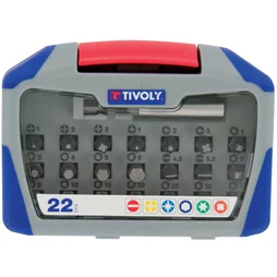 Coffret Embouts De Vissage 22 Pièces +Porte Embouts Tivoly