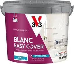 Peinture Multisupport V33 Easy Cover® Blanc Couvrant Mat, 10 L