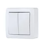Double interrupteur va-et-vient saillie complet Alréa, SCHNEIDER ELECTRIC, blanc
