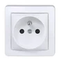 Prise avec terre saillie, complet, SCHNEIDER ELECTRIC Alréa, blanc