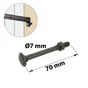 Lot De 8 Boulons Tête Bombée Acier Zingué, L.70 X Diam.7 Mm Afbat