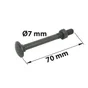 Lot De 8 Boulons Tête Bombée Acier Zingué, L.70 X Diam.7 Mm Afbat
