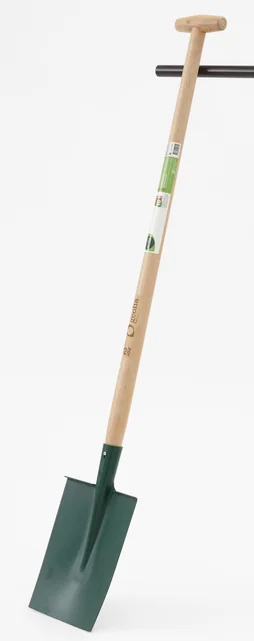 Bêche à rebord acier GEOLIA manche bois L.100 Cm
