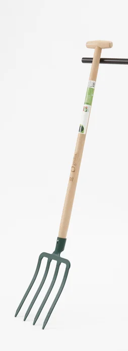 Fourche à bêcher acier forgé GEOLIA manche bois l.90 cm