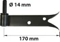 Gond Tableau Acier Prépeint, H.80X Diam.14 Mm