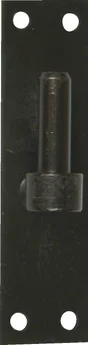 Gond sur platine en acier prépeint, H.120 x diam.14 mm