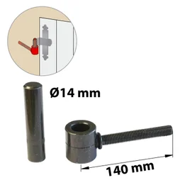 Gond Chimique Acier Prépeint, H.80X Diam.14 Mm